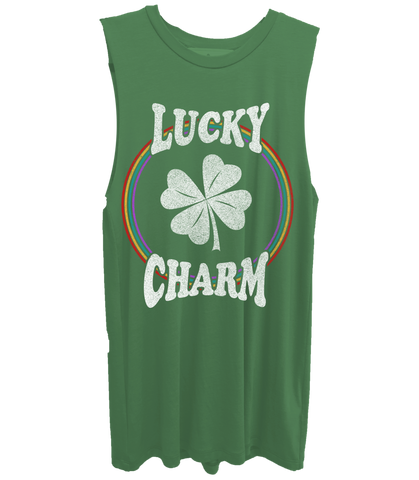 St. Patrick's Day "Lucky Charm" Muscle Tank