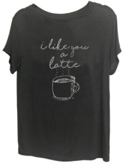 I Like You A Latte Black Boyfriend Tee