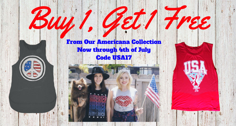 4th & Rose Buy 1 Get 1 Free Americana Collection 4th of July Code USA17