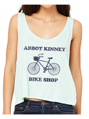 Abbot Kinney Bike Shop Mint Cropped Tank