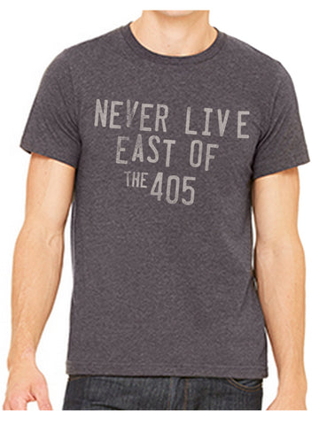 Never Live East of the 405 Charcoal Graphic Tee